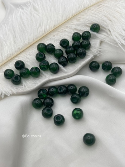 Пуговицы лунные темно-зеленые на скрытой ножке