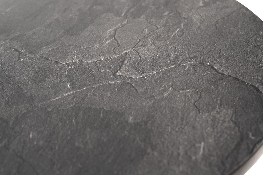 "Кипр" интерьерный стол из HPL круглый Ø30 H40, цвет "серый гранит"