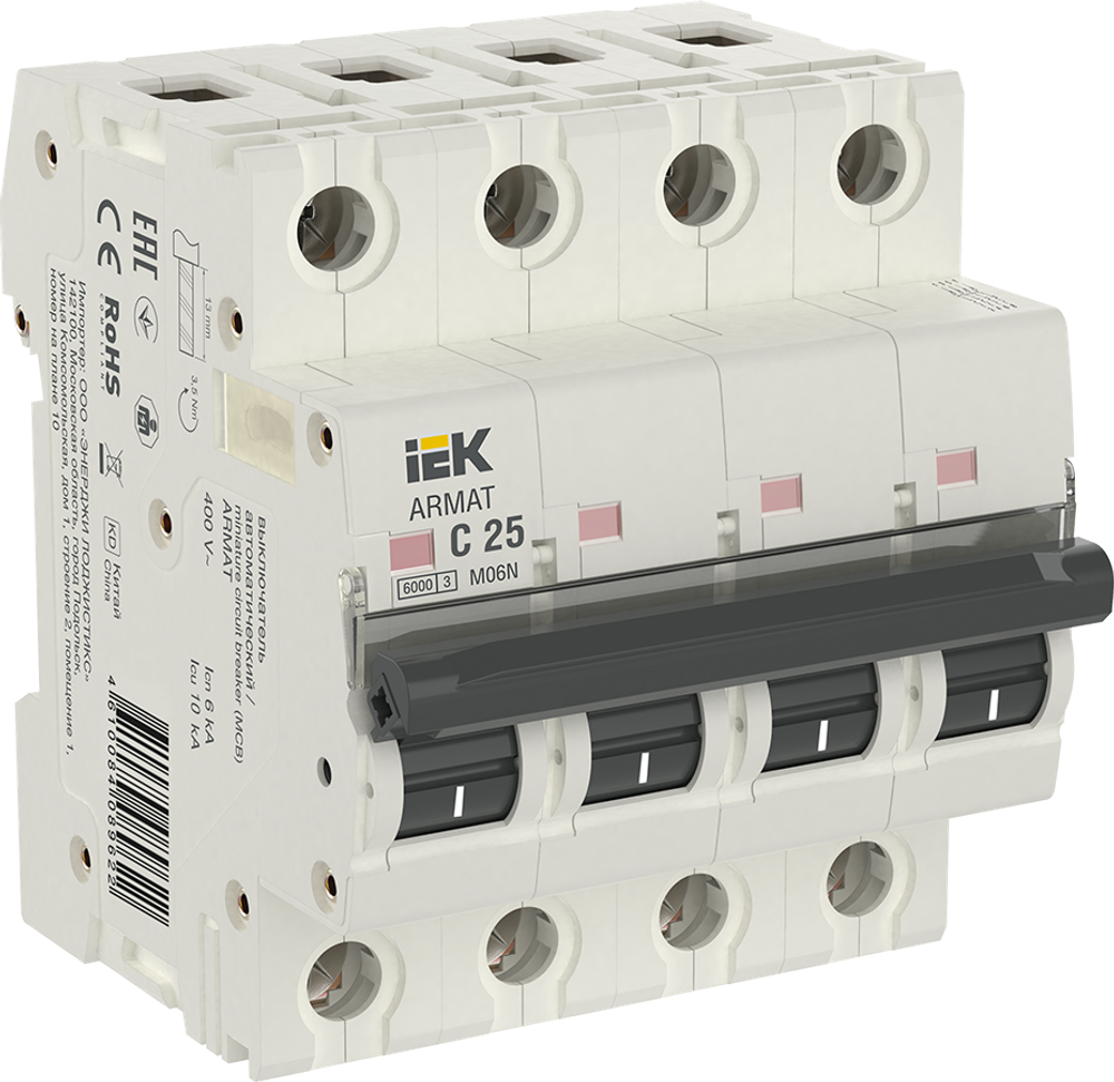 ARMAT Автоматический выключатель M06N 4P C 25А IEK