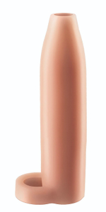 Насадка-расширитель с кольцом для подхвата мошонки Real Feel Enhancer - 14 см. (Цвет: телесный)