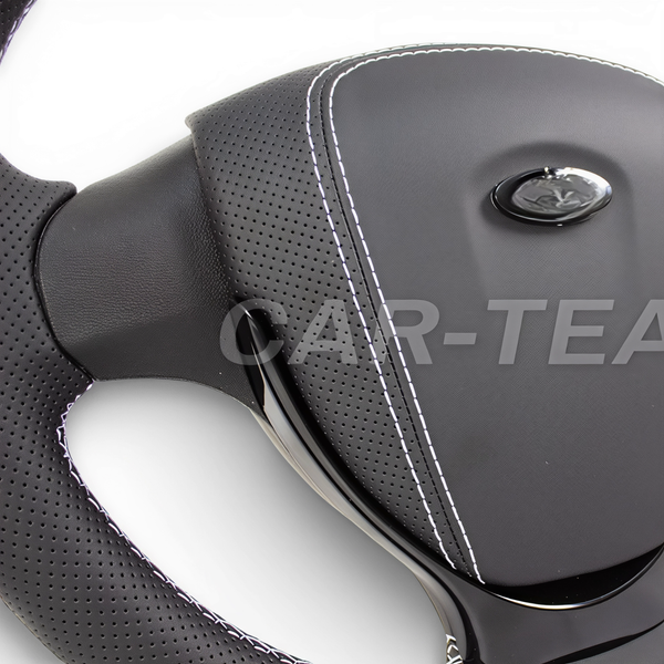 Руль в стиле Приора 2 в сборе адаптированный на ВАЗ 2108-21099, 2110-2112 с панелью старого образца - в экокоже