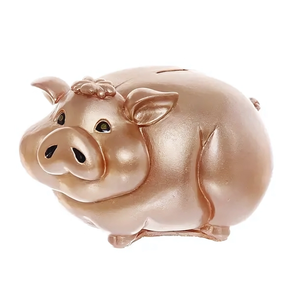 Копилка из гипса «Свинка» 22*14см золото