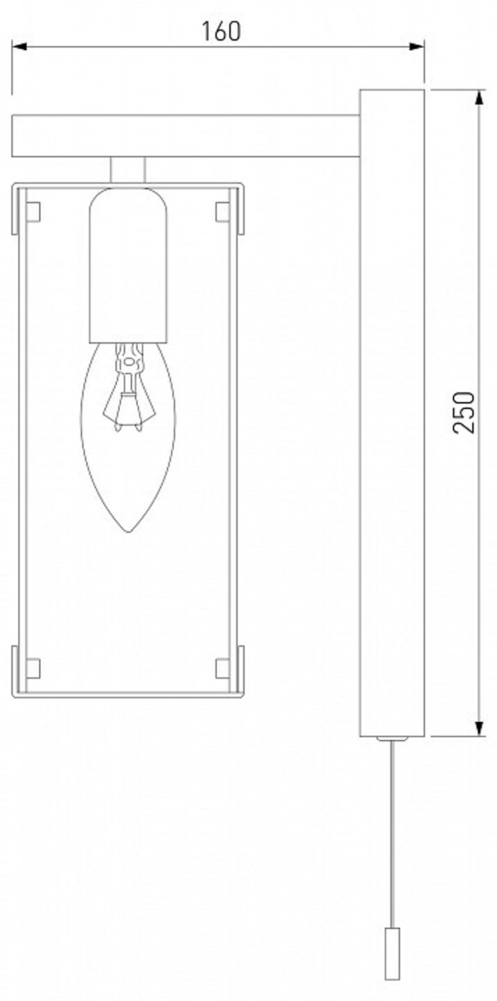 Бра Eurosvet 60126/1 черный (60116/1)
