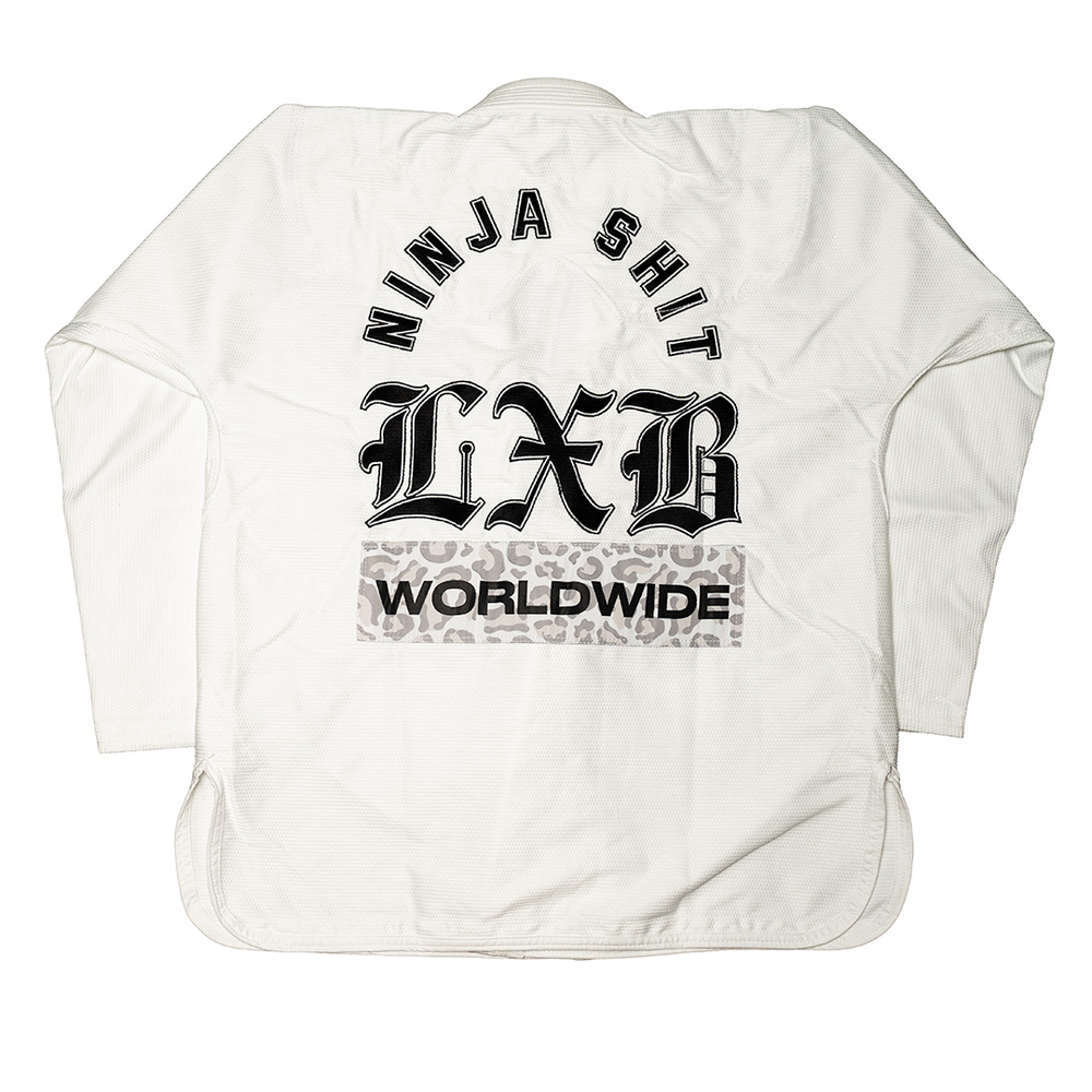 Кимоно Level x Black NINJA SHIT V3 WHITE