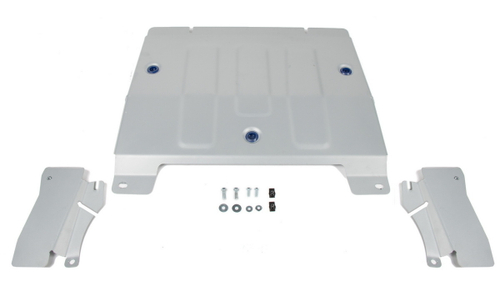 Защита картера Rival (часть 2) для Audi A8 D5 (V - 3.0 (340 л.с.)) 2017-н.в. (устанавл-ся совместно с 333.0345.1), штампованная, алюминий 4 мм, с крепежом, 3 части, 333.0346.1