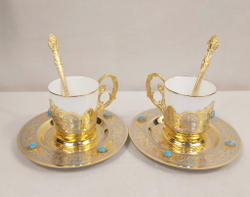 Кофейный набор на 2 персоны "Бирюза"