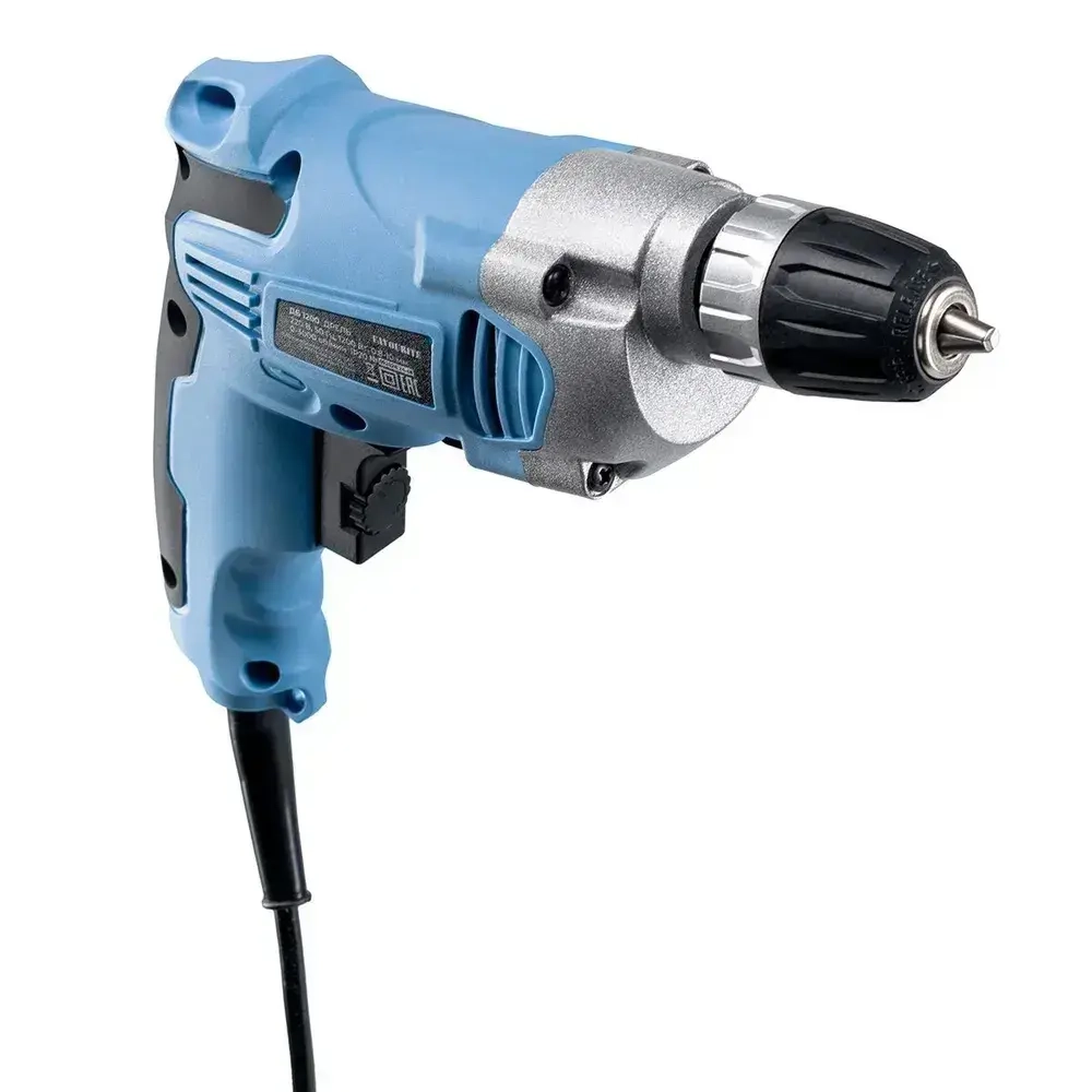 Дрель электрическая от сети, 1200 Вт, регулировка оборотов 0-3000 об/мин, БЗП 0.8-10 мм, 10/13 мм