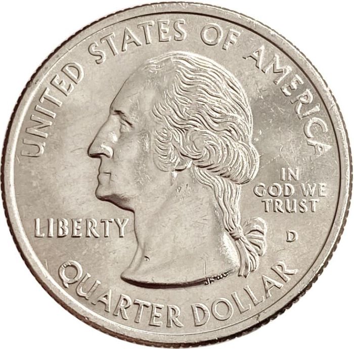 25 центов (14 доллара, квотер) 1999 США «Штат Нью-Джерси» (D)