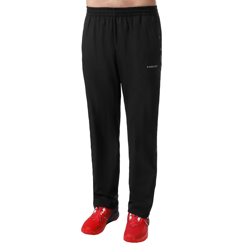 Мужские теннисные штаны HEAD Club Training Pants Men - Black, Silver