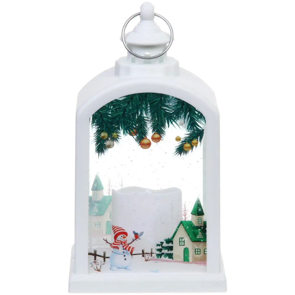 Сувенир с подсветкой «Новогодний уют» 7,8*5,5*14 см, Белый