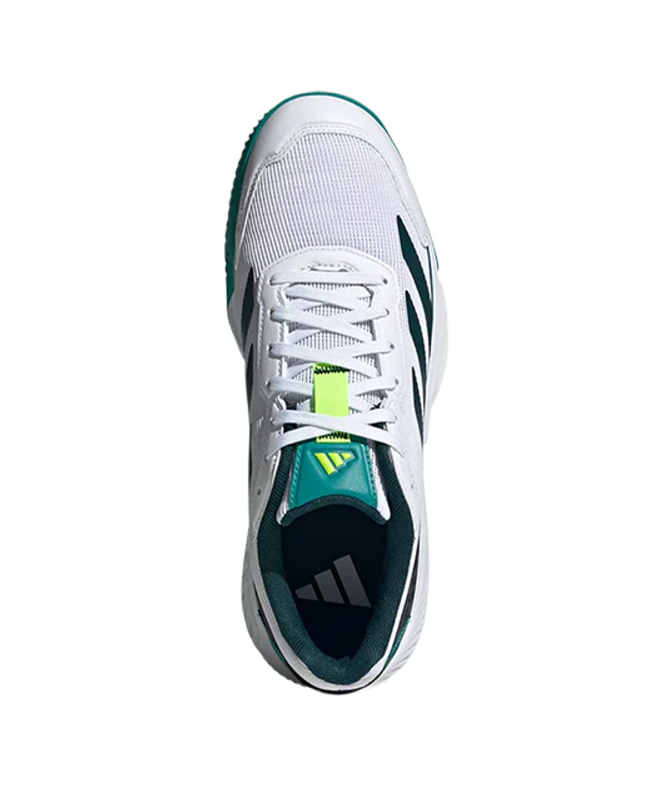 Кроссовки для падел Adidas Courtquick Padel M Белые/Зелёные 2025 | Мужская спортивная обувь