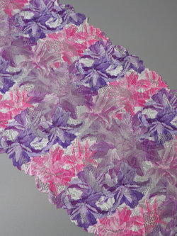 Эластичное кружево мультиколор ширина 23 см