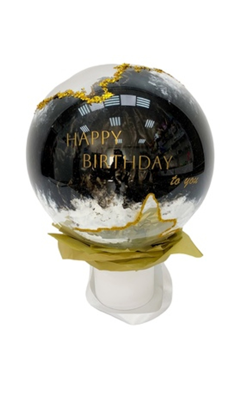 Композиция шар-сфера Баблс (deco-bubbles) с красками и надписью