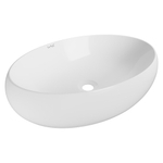 Раковина накладная на столешницу WAVE Comfort 600*400*150 ш*г*в без перелива,белый,овал