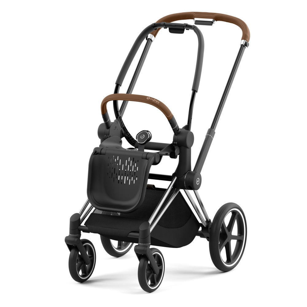 Коляска 3 в 1 Cybex Priam IV Chrome Brown complete и автокресло Aton S2 i-Size Ocean Blue Mirage Grey
