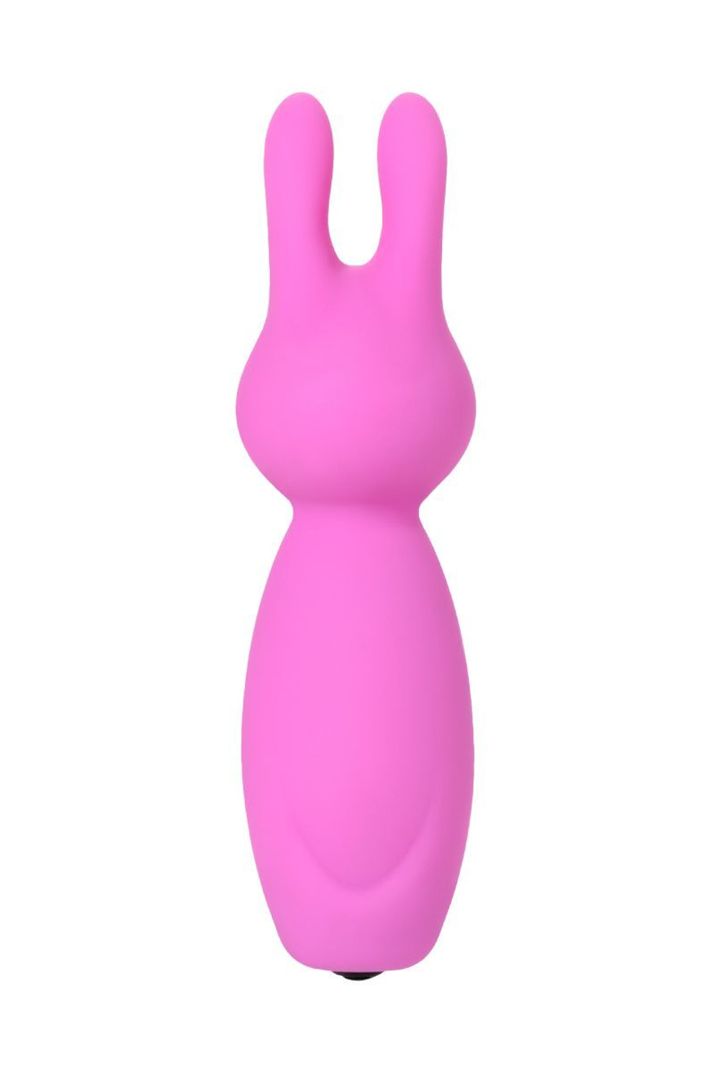 Розовый мини-вибратор Eromantica PUSS с ушками - 8,5 см.