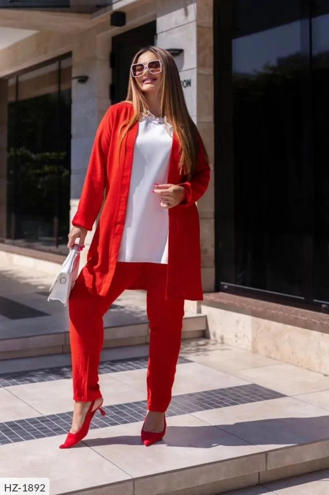 Костюм тройка HZ-1888 Фабрика Моды