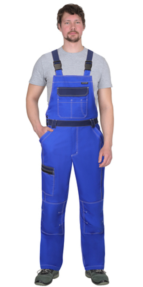 Полукомбинезон "Престиж" васильковый с синим, тк.Rodos (245гр/кв.м)