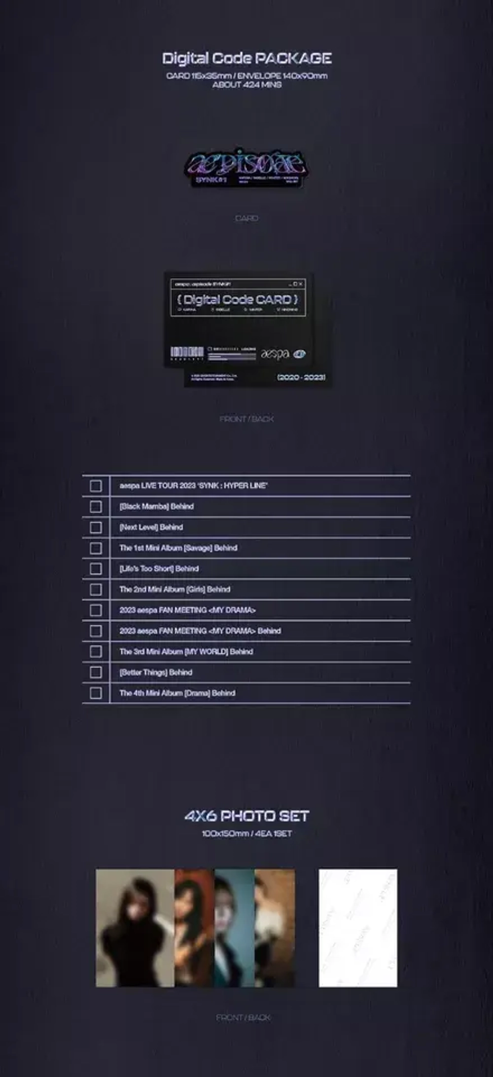 AESPA - aepisode SYNK #1 Digital Code