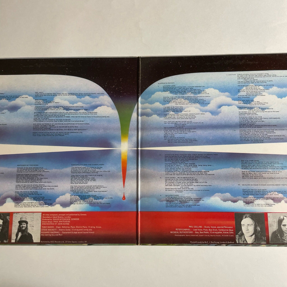 Винтажная виниловая пластинка LP Genesis Foxtrot (UK 1972) Watcher Of The Skies