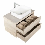 Тумба с раковиной и столешницей BelBagno KRAFT 80 Rovere Galifax Bianco