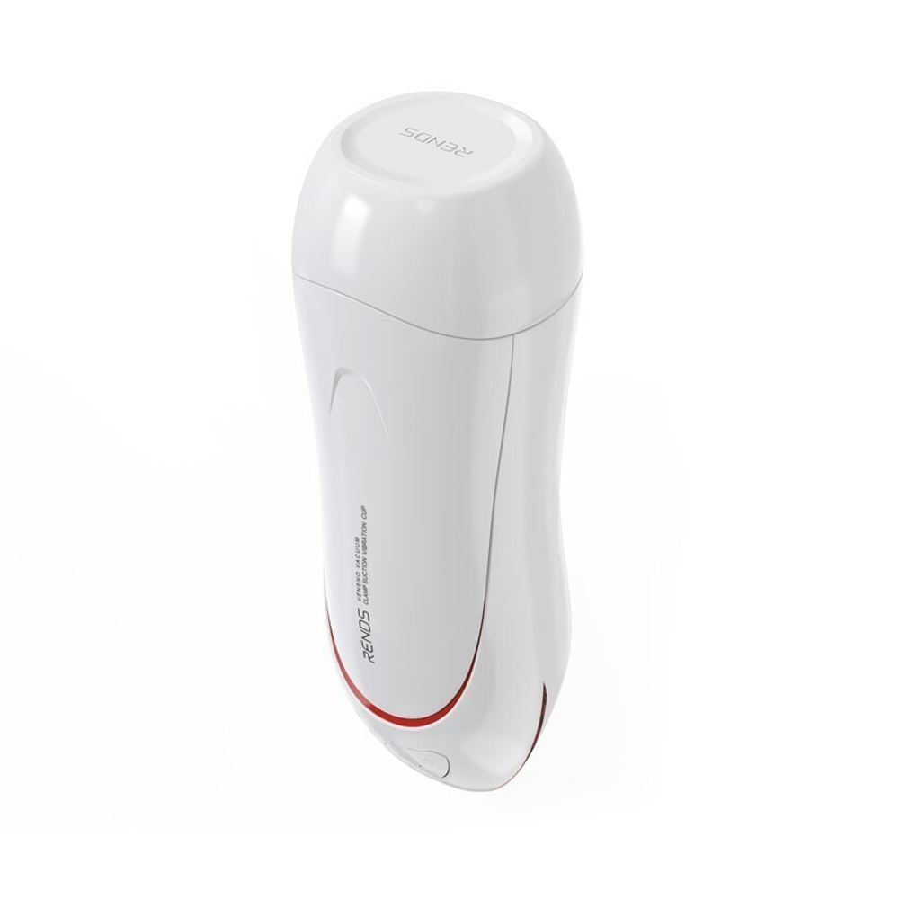 Белый вибромастурбатор со сжатием и голосовым сопровождением (Цвет: белый)