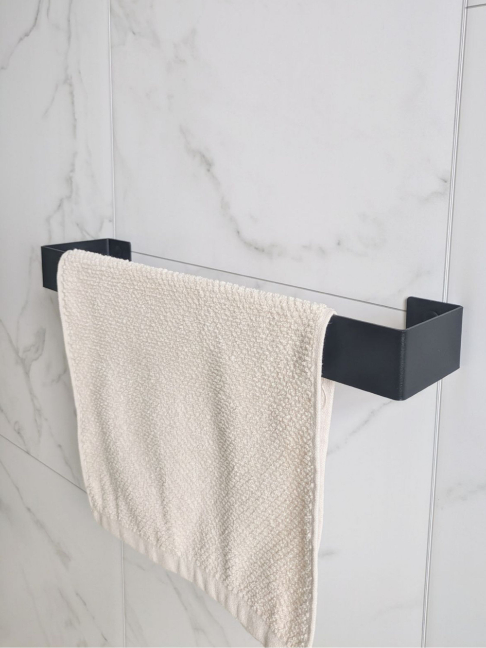 Держатель для полотенец настенный, черный, 40см