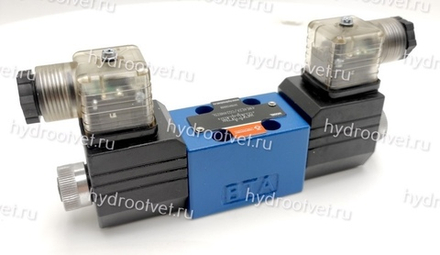 4WE4E2X/CG24N9Z5L - Гидрораспределитель золотниковый Ду 4 с электроуправлением, схема E (44), электроуправление G24, возврат - пружинный