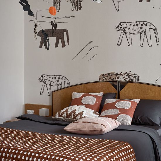 Покрывало из хлопка polka dots карамельного цвета из коллекции essential, 180х250 см