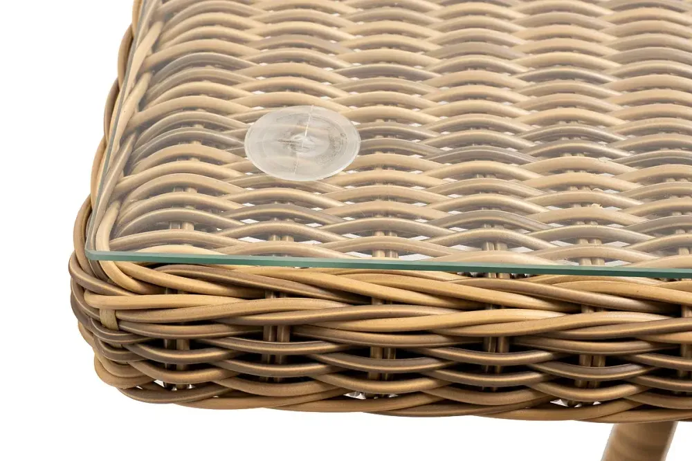 "Катания" обеденная группа плетеная на 6 персон, цвет соломенный