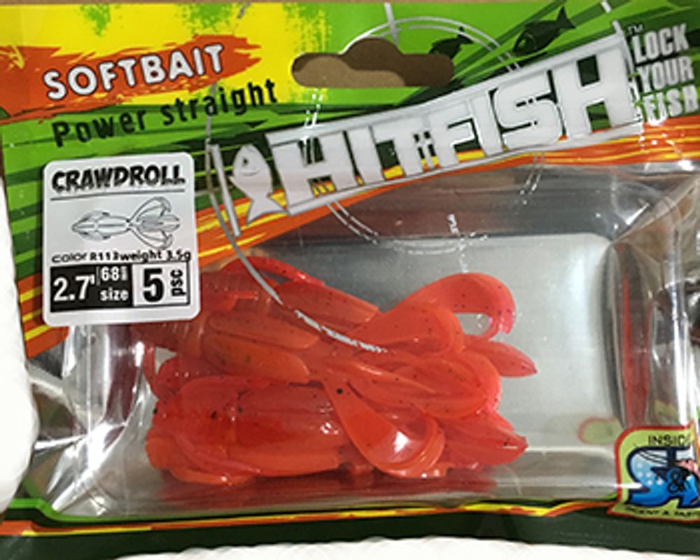 Силиконовая приманка HITFISH Crawdroll 2,7"цв R103