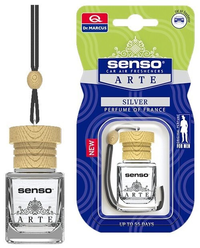 АРОМАТИЗАТОР DR.MARCUS СТ/Б.С ПОДВЕСКОЙ SENSO ARTE SILVER 6ML