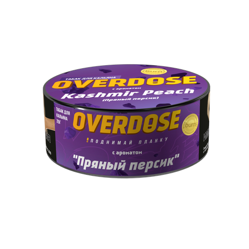 М. Табак для кальяна Overdose Kashmir Peach (Пряный персик), 25 гр.