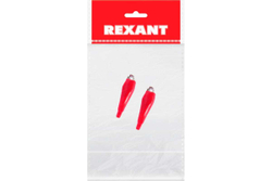 Зажим крокодил в изоляторе REXANT длина 56 мм, ток 5A, 2 шт 16-0003-9