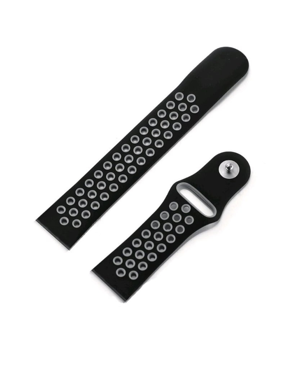 Браслет-ремешок для Apple Watch SPORT (38-40mm) черный+серый
