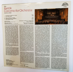Винтажная виниловая пластинка LP Bartok Барток, Prague Symphony Orchestra Concerto For Orchestra (Чехословакия 1985)