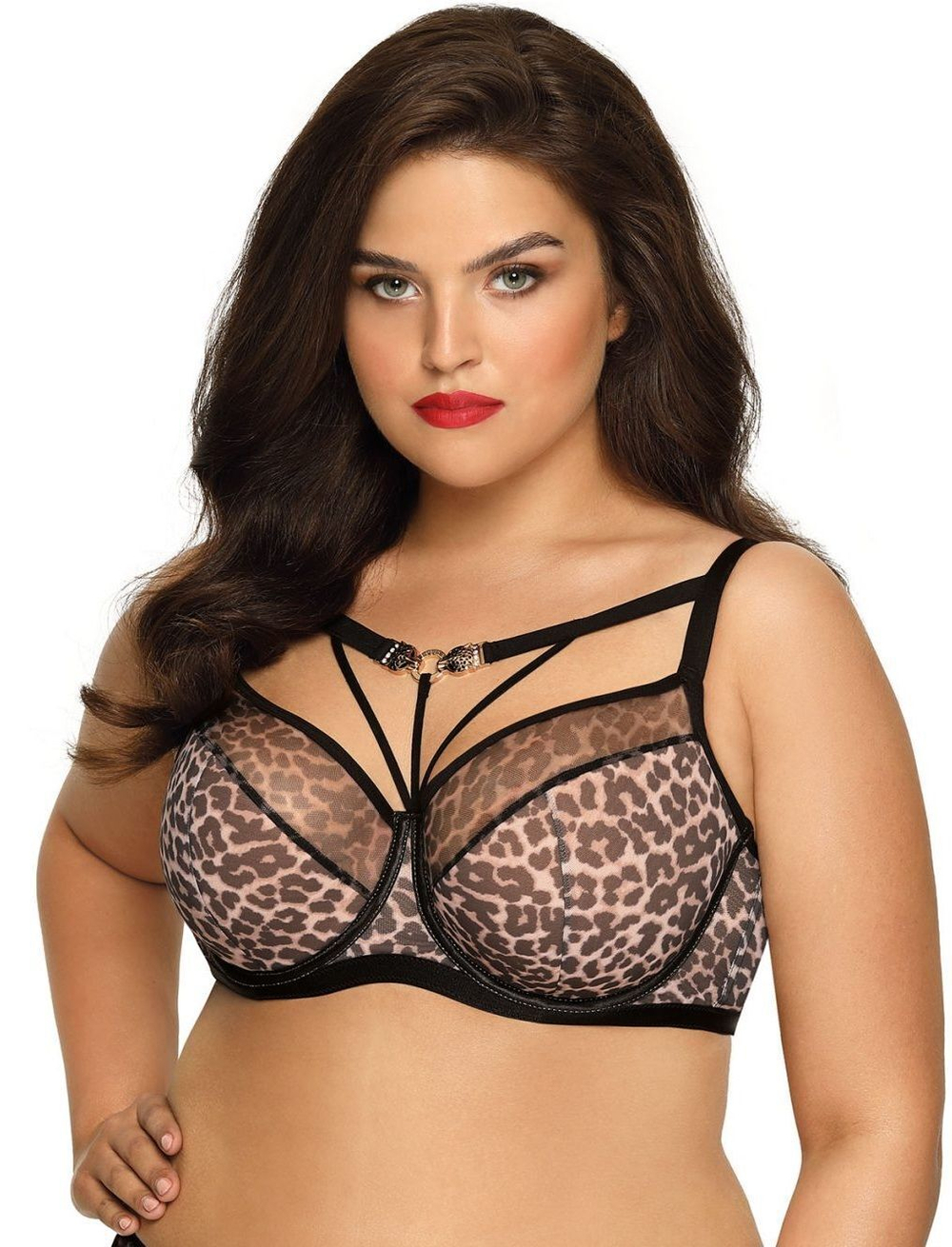 Бюстгальтер Stella хищной расцветки с плотными чашками (Размер: 80K) (Цвет: леопард)