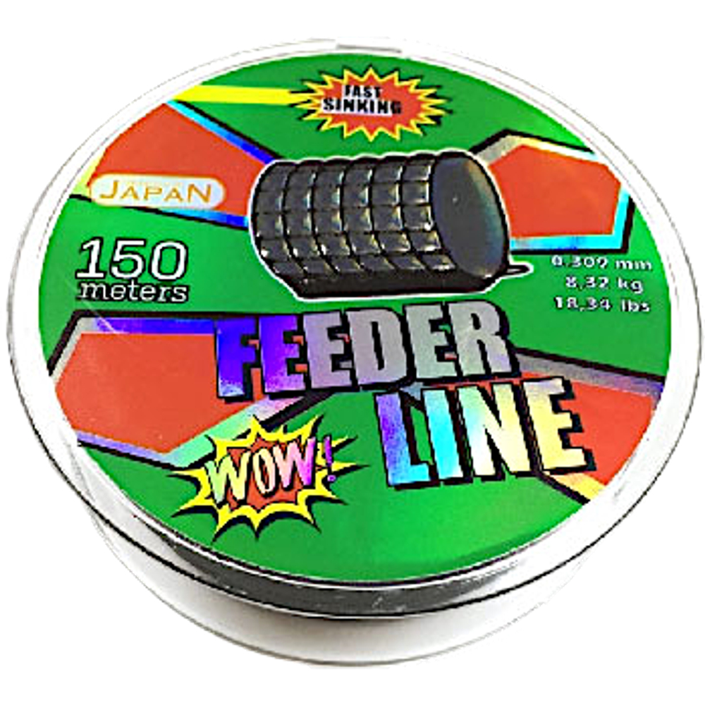 Леска Монофильная FishingLider быстротонущая Feeder Line 150м 0.309мм 8.32кг Черная