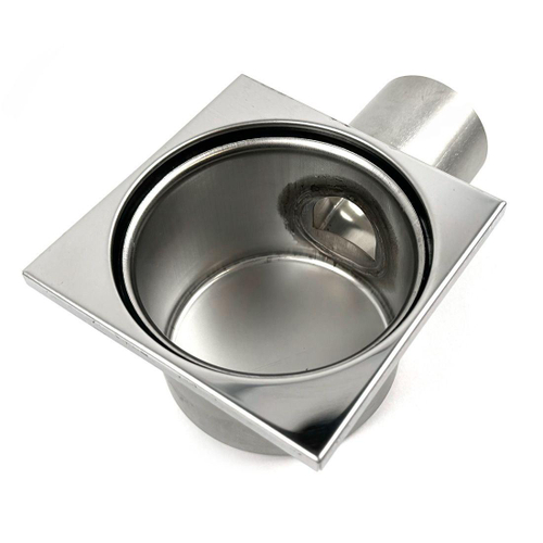 Трап для душа из нерж. 10см*10см угл (гор) TIM BAD021002