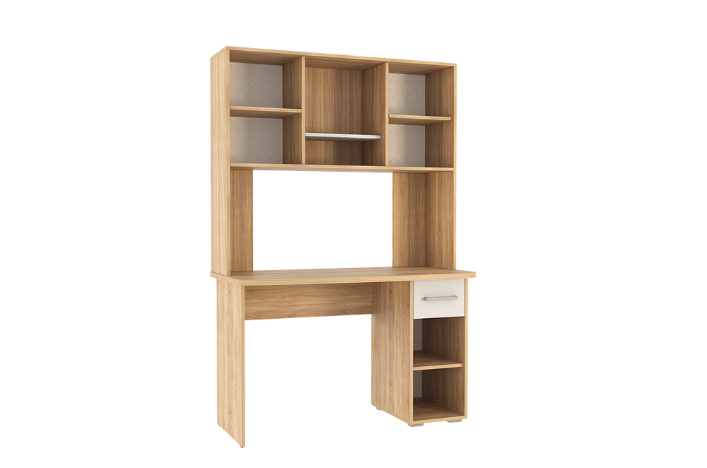 Лайт-1 Стол компьютерный 1200 дуб сонома/белый