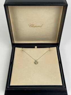 Колье Chopard White Gold Peridot Heart Necklace