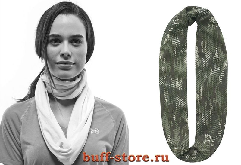 Шарф-снуд-хомут из хлопка Buff Camo Military Фото 1