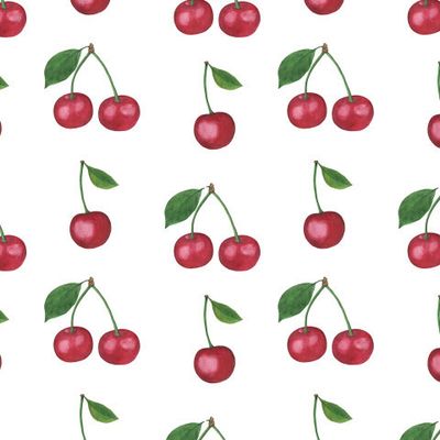 Вишня акварель