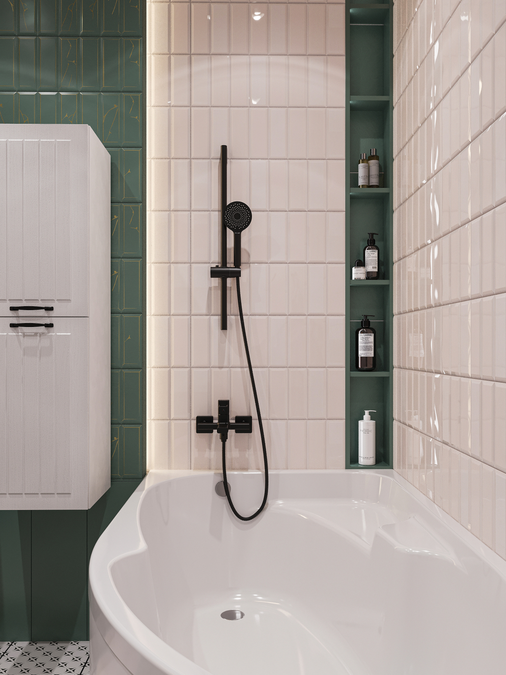 Смеситель для ванны с душем STWORKI Брамминг S40100BK матовый чёрный