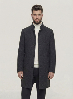 Мужское пальто (темно-серое) С29