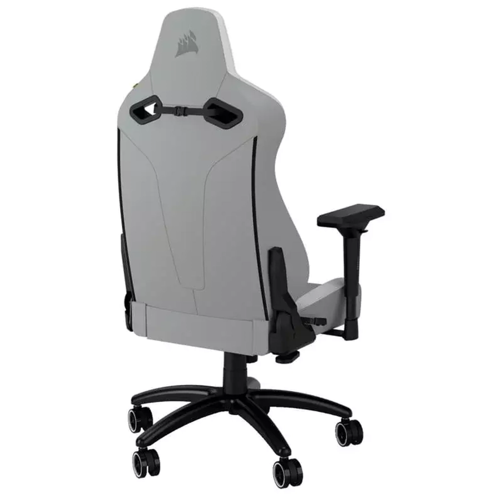 Игровое компьютерное кресло Corsair TC200 Leather, Light Grey/White (CF-9010045-WW)