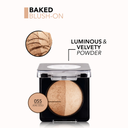 flormar Blush-On Baked - Розовый хайлатер для скул оттенок 055 Dual Gold, 4 g