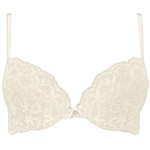 Кружевной бюстгальтер с формованными чашками Amy (Размер: 36D) (Цвет: черный с розовым)