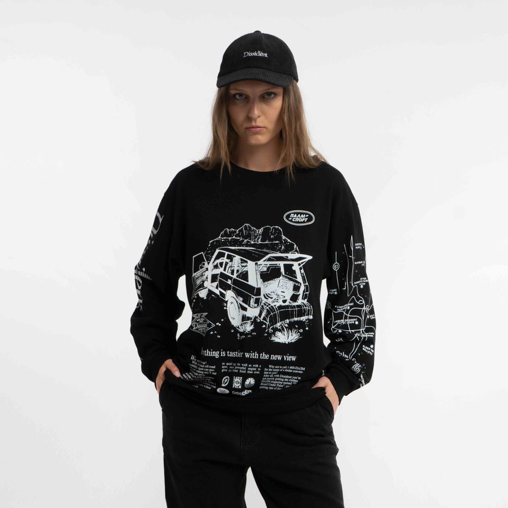 Лонгслив Dissident Globetrotter in Black