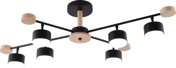 GX3756-6 BK+WOOD (1) Люстра RL